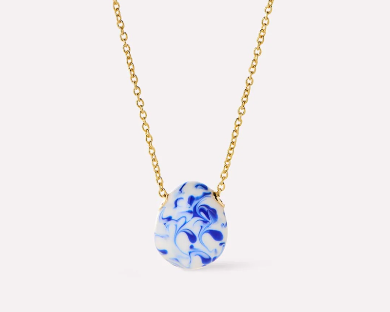 Pebble Mini Gold Pendant Necklace