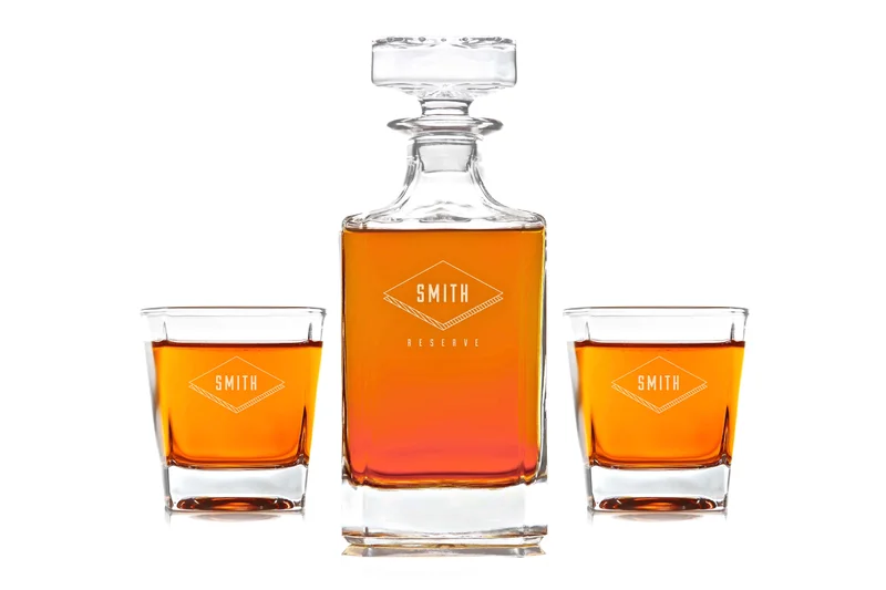 Personalized Whiskey Decanter & Glass Set
