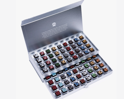 Stunning Silver Holiday Chocolate Drawer Gift Box