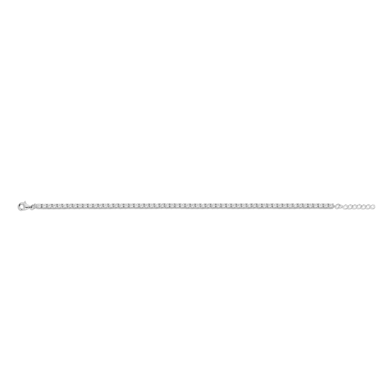 Lab Grown White Sapphire Tennis Anklet
