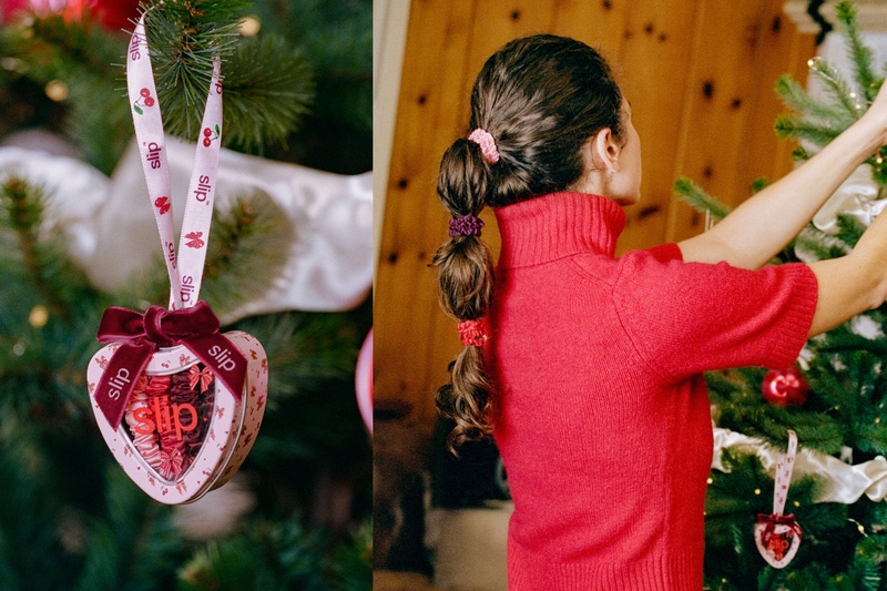 Emmie Skinny Scrunchie Tin Ornament