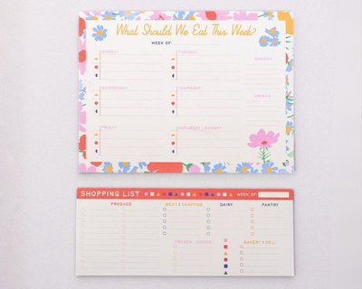 Meal Planner and Shopping List Set