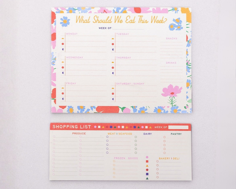 Meal Planner and Shopping List Set