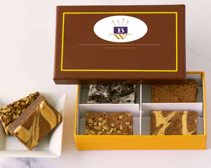4pc Gourmet Brownie Sampler Box