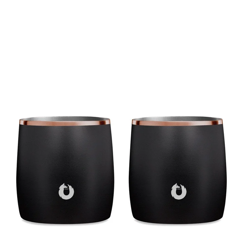 Stainless Steel Rocks Glass Set of 2