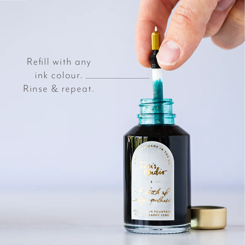 Lumos Pro Single Tip Refillable Fineliner, Writing and Brush Pen