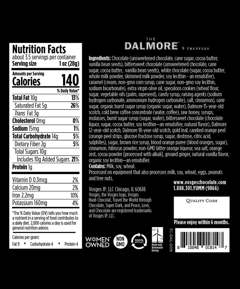 9 Piece Dalmore Scotch-Infused Truffle Gift Box