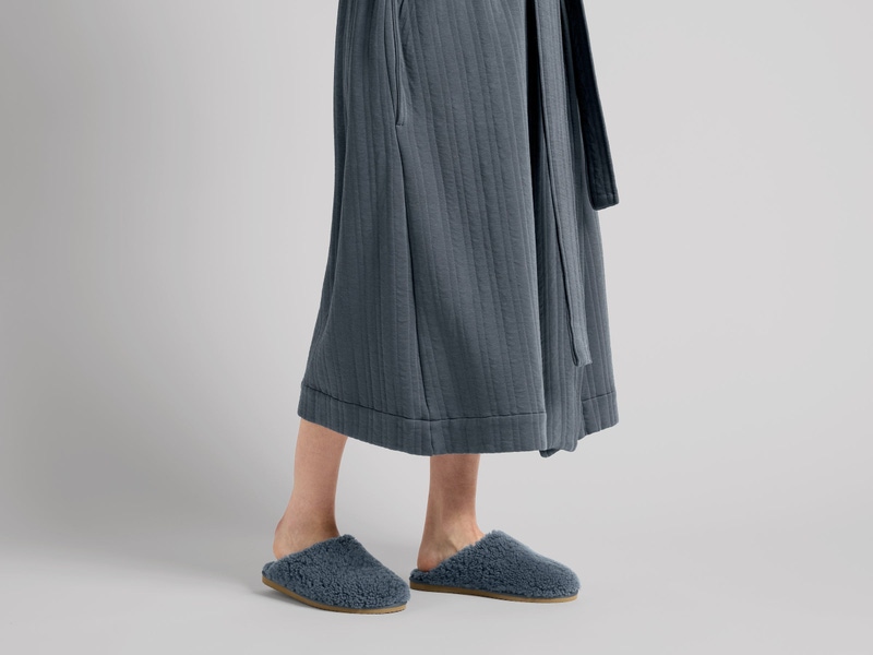 Shearling Wool Clogs, Dusk