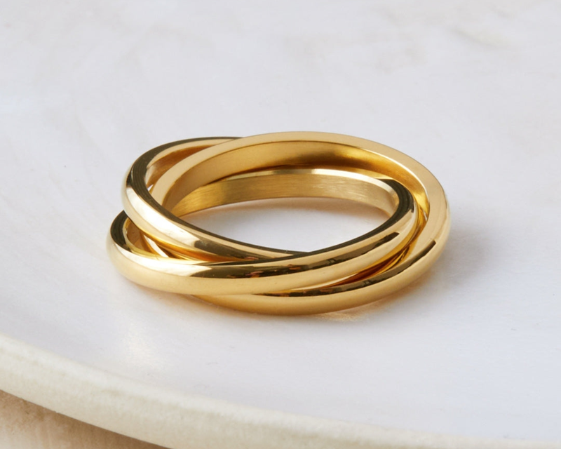 Dainty Interlocking Fidget Ring