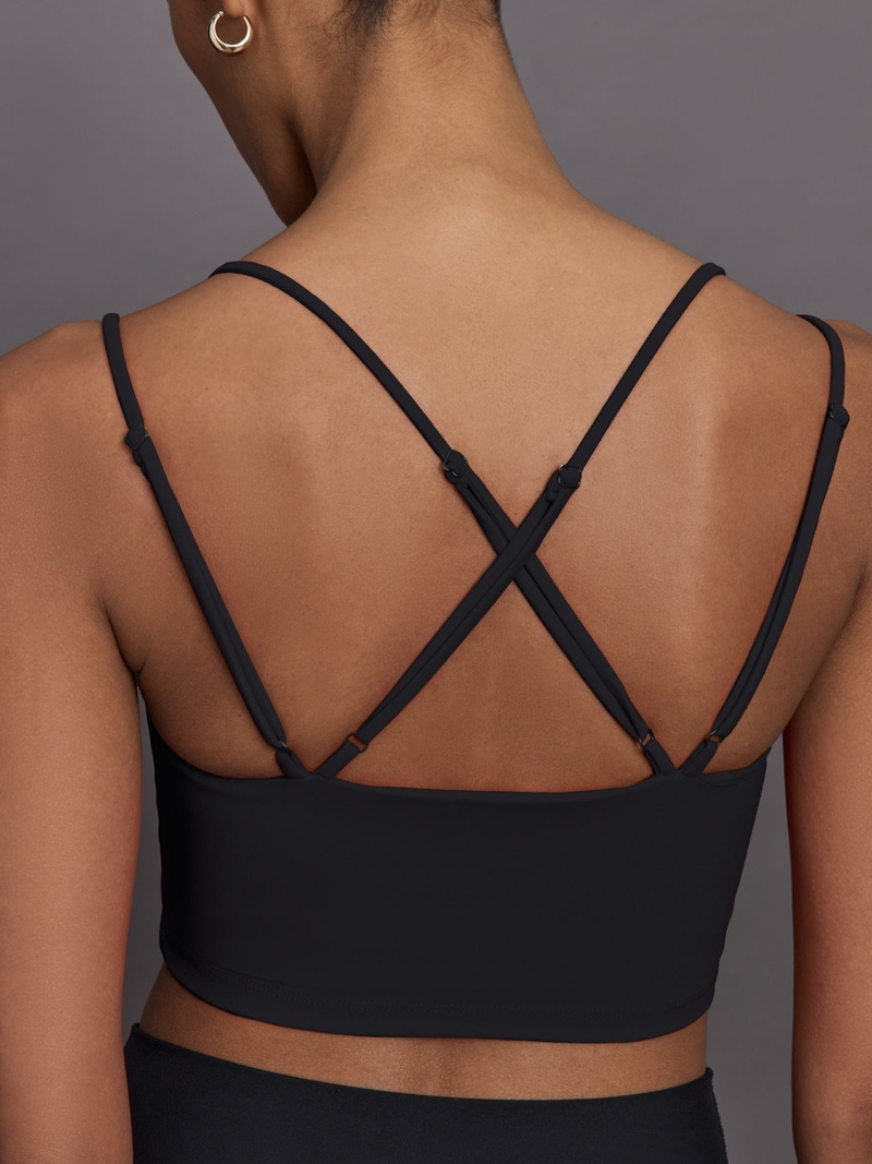 Strappy Bra in Melt, Black
