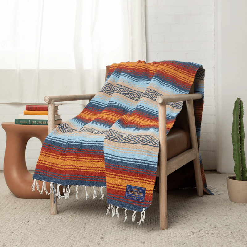Structured Sarape Woven Mexican Blanket