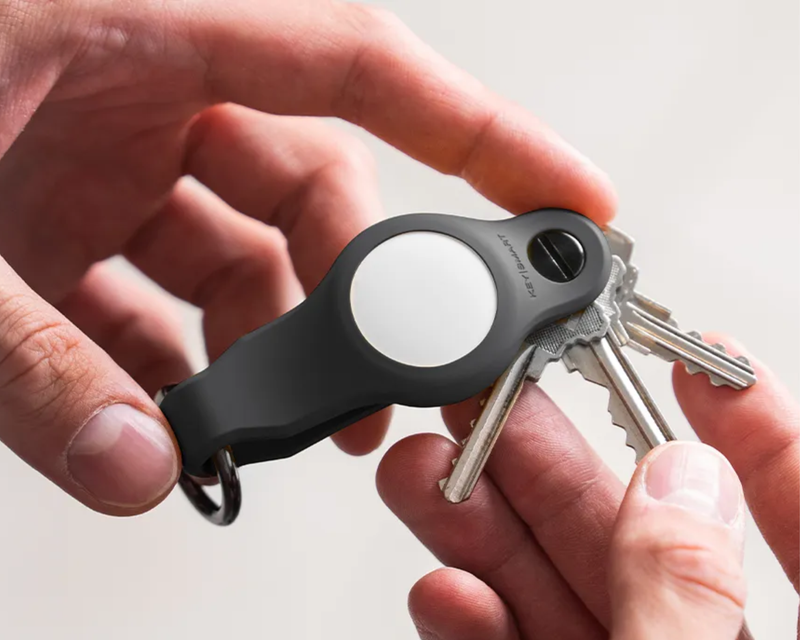 KeySmart AirTag Keyring, Premium Rubber