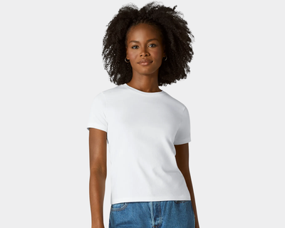 Women's Pima Cotton Slim Crew Neck T-Shirt