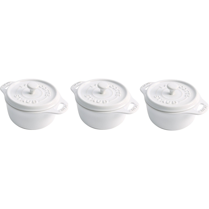Ceramic 3-Piece Mini Cocotte Set