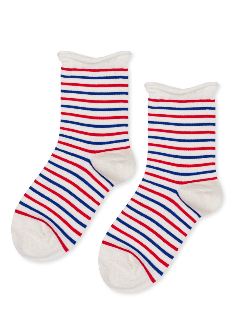 Women's Nautical Stripe Crew Sock