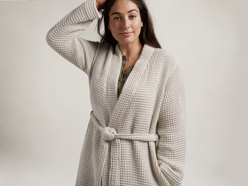 Waffle Robe, Tan