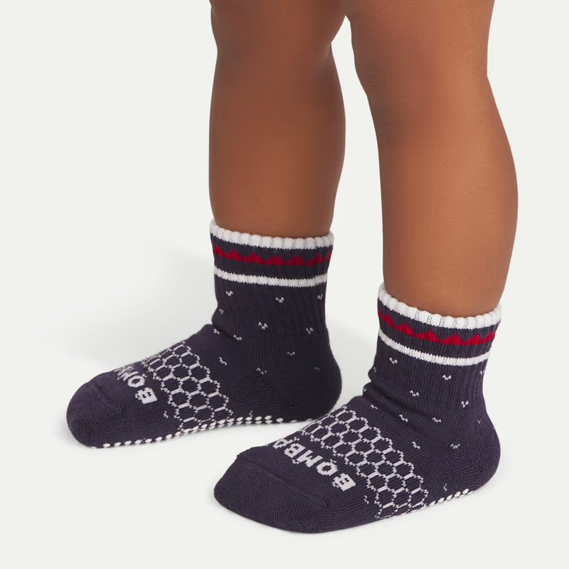 Toddler Holiday Gripper Calf Sock 4-Pack