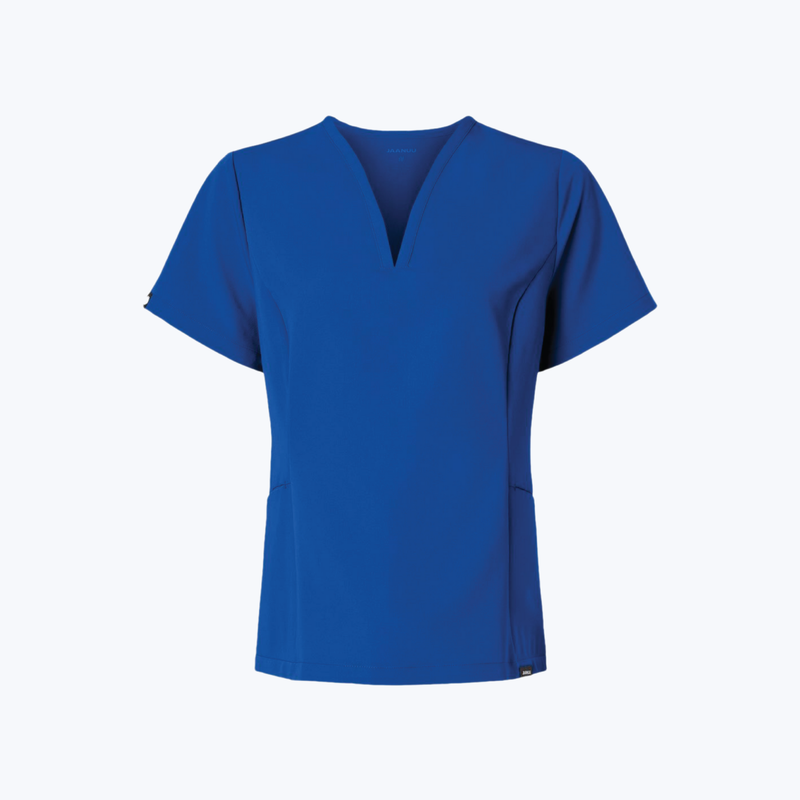 Jaanuu Women's Calix Fit & Flare Scrub V-Neck Top