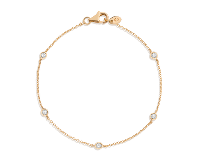 Lab Grown White Sapphire Station Bracelet