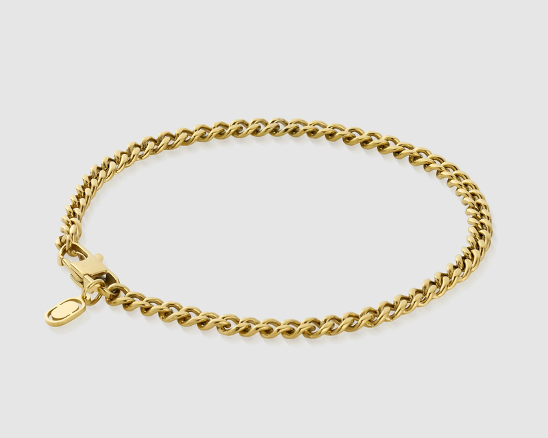18K Gold Cuban Bracelet 4mm