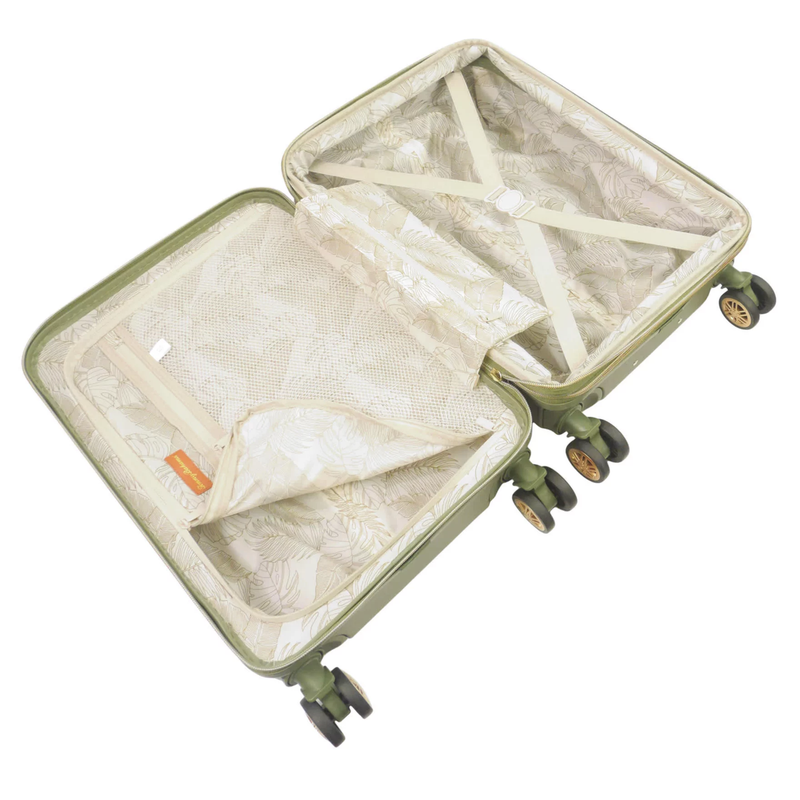 3 Piece Hardside Luggage Set with Stripes