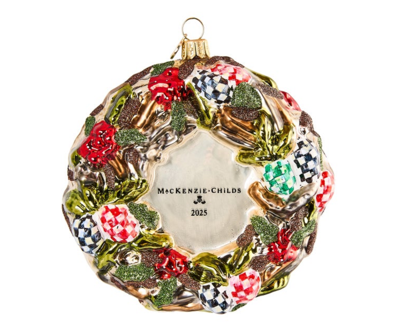 2025 Mackenzie-Childs Wreath Glass Ornament