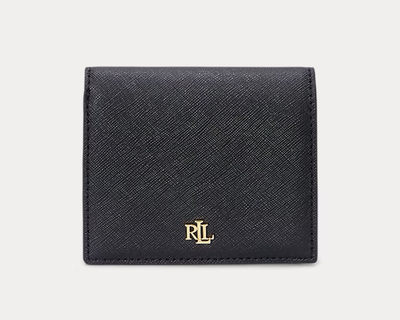 Crosshatch Leather Compact Wallet