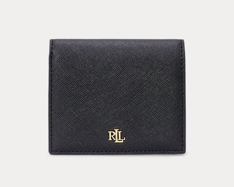 Crosshatch Leather Compact Wallet
