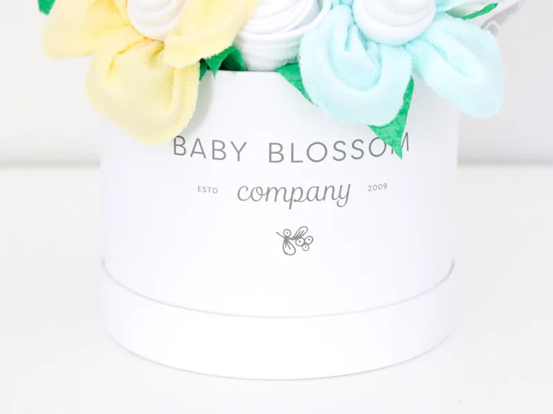 Deluxe Hatbox Bouquet Baby Bundle