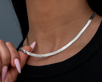 Women's 4mm Herringbone Necklace