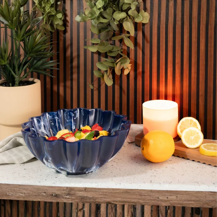 Resin Scalloped Bowl