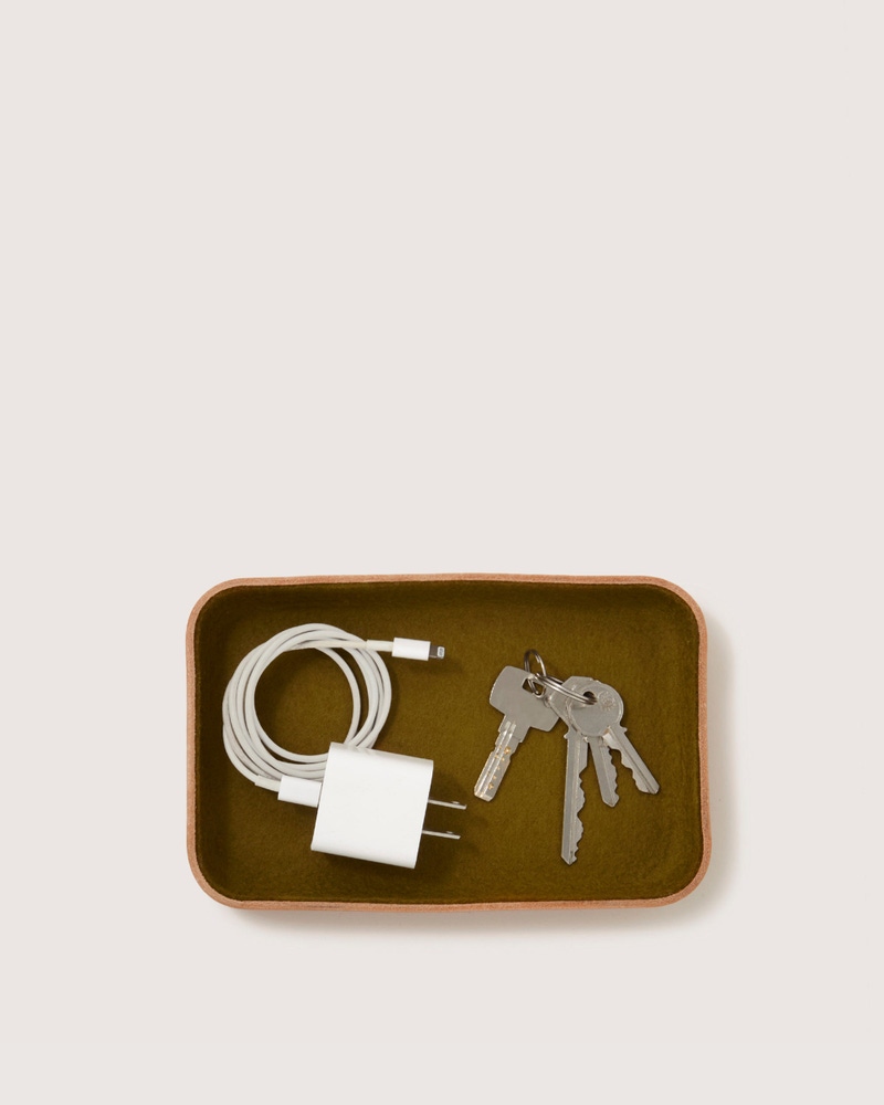 Leather & Merino Wool Small Tray