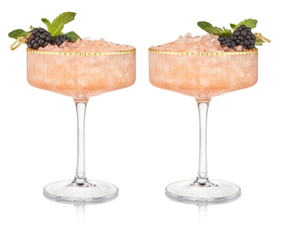 Meridian Crystal Coupe Glasses, Set of 2