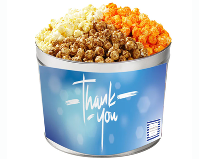 3 Flavor Hampton Classic Popcorn Tin, 2 Gallon