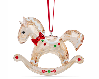 Holiday Cheers Gingerbread Rocking Horse Ornament