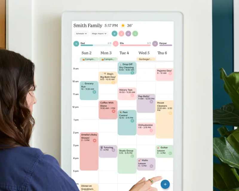 27" Touchscreen Smart Calendar and Family Organizer