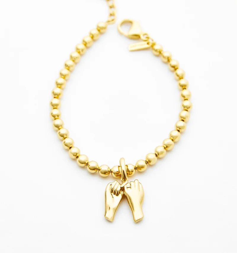 Pinky Promise Friendship Charm Bracelet