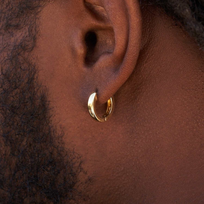 Polished Round Hoop Earrings