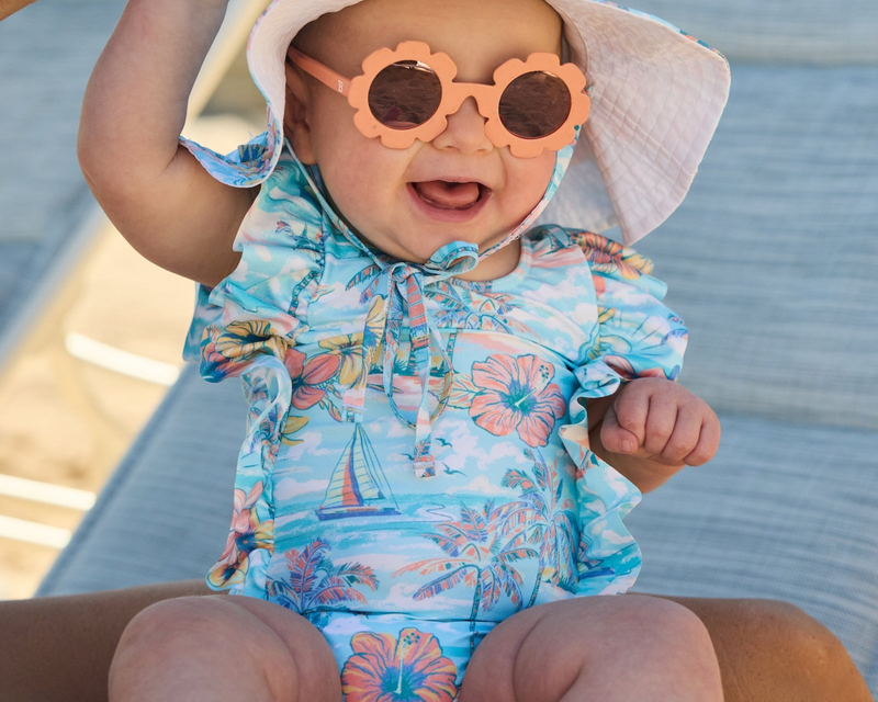 The BVIs Girls Ruffle One Piece UPF 50+
