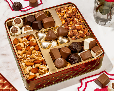 Nuts and Chocolate Gift Tin