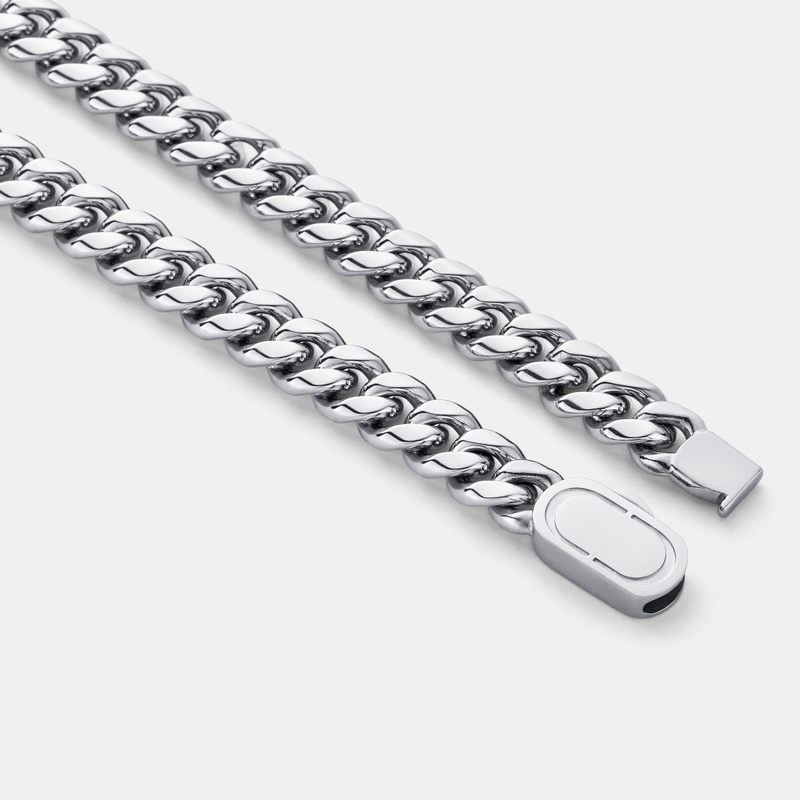 Silver Cuban Chain 8mm