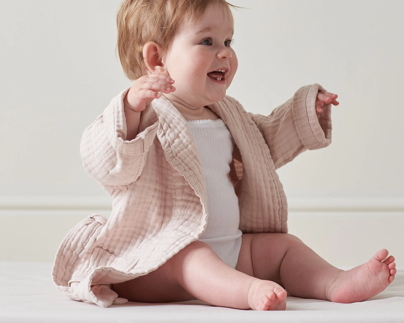 The Baby Dream Cotton Robe, Rose
