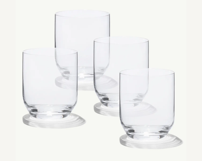 Crystal Drinking Glasses, Set of 4