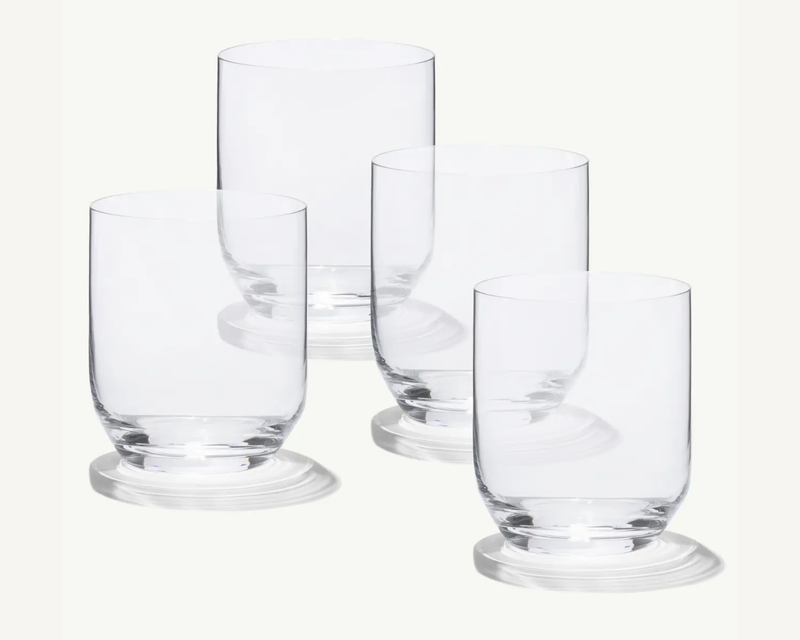 Crystal Drinking Glasses, Set of 4