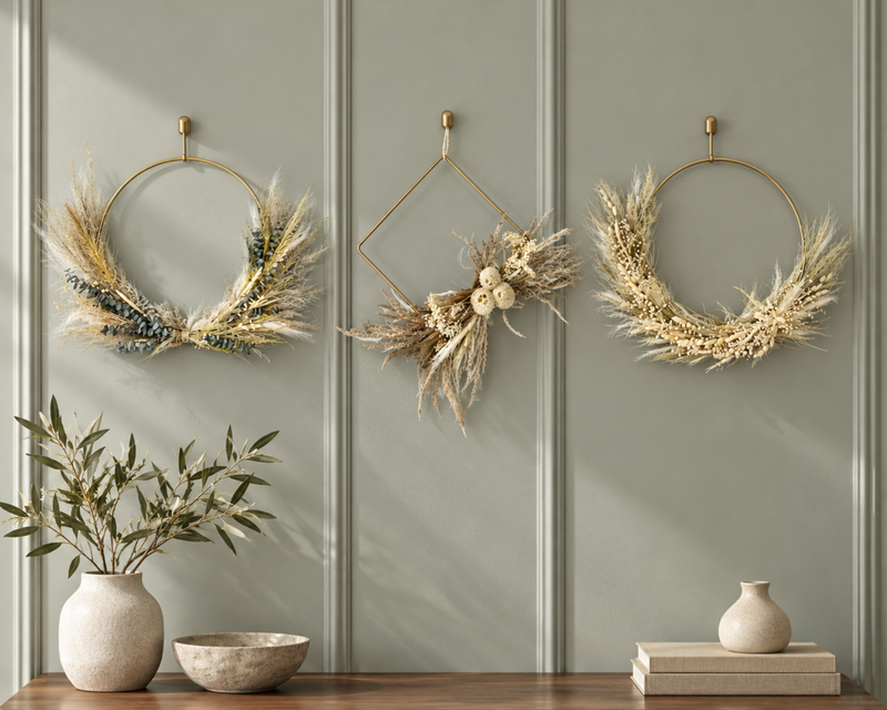 The Gilded Wings Trio Wreath Bundle