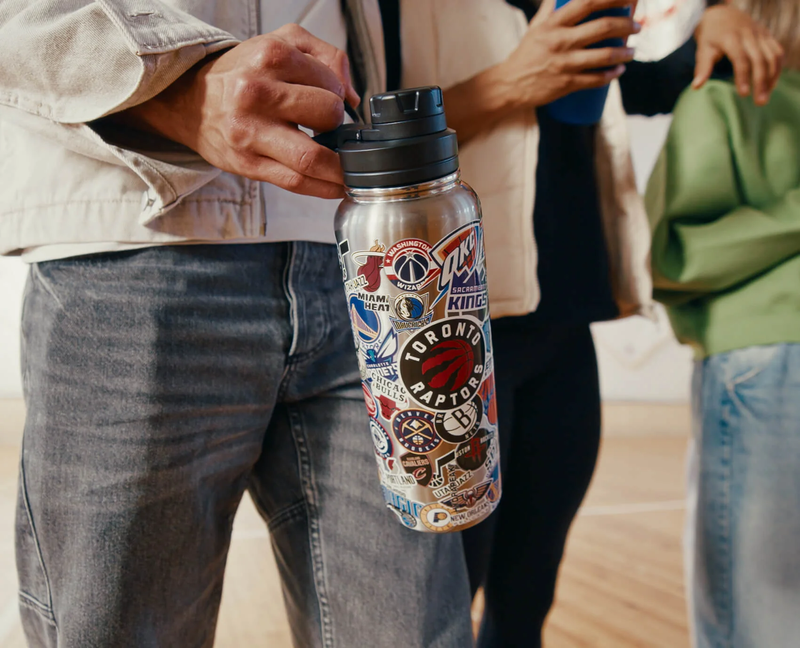 NBA 32oz All Team Sticker Print Bottle