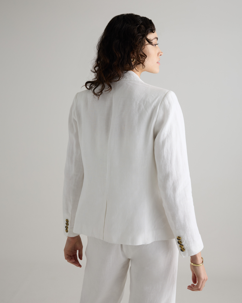 100% European Linen Structured Blazer
