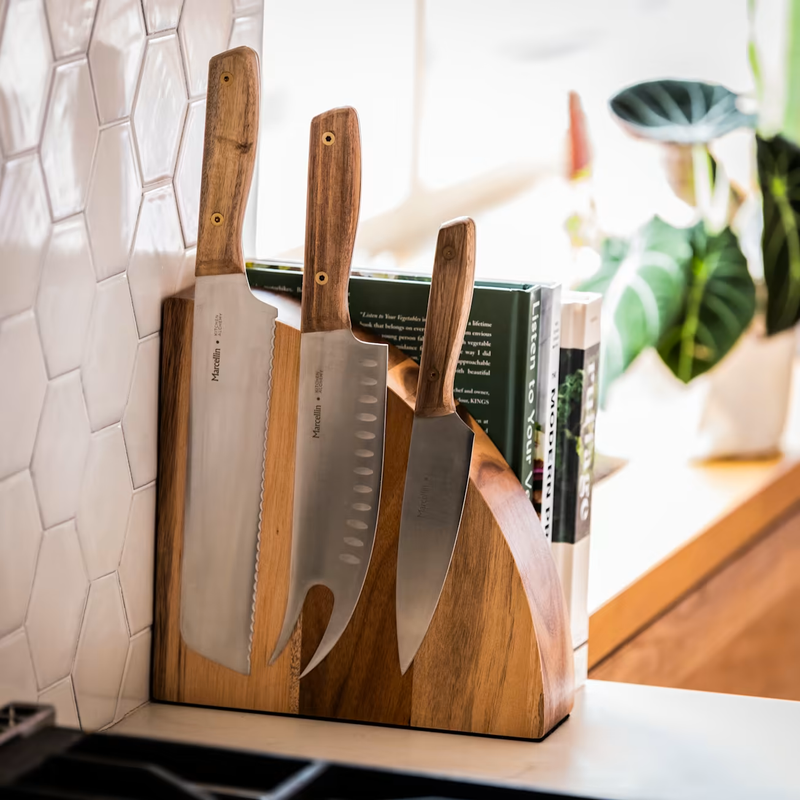 Marcellin Acacia Wood Knife Block Goody