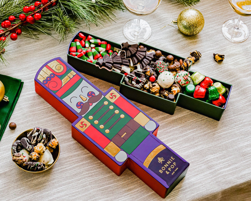 Festive Nutcracker Tin with Holiday Candy & Chocolate Assortment