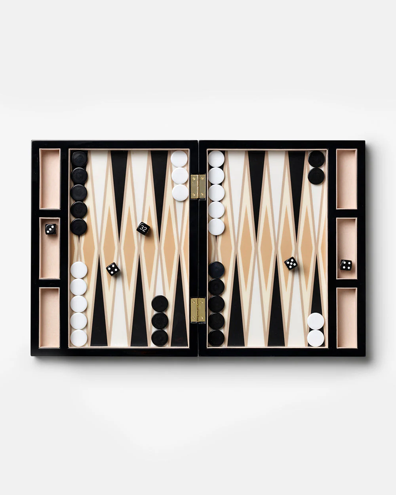 Lacquered Backgammon Set